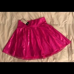 New Pink Holographic Rave Mini Skirt Size Medium